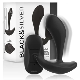 Black&Silver Dwayne silikonowy korek zdalnie sterowany IPX6 czarny