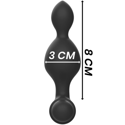 Black&Silver Tucker - silikonowa baza analna z pilotem, 8 cm IPX6