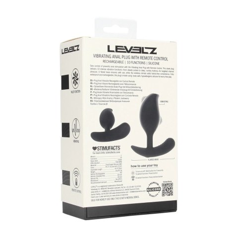 LEVELZ Analy Remote - silikonowy korek analny z pilotem, czarny