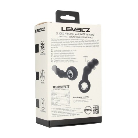 LEVELZ Beads Pro Loop Czarny - Model silikonowy z funkcją wibracji