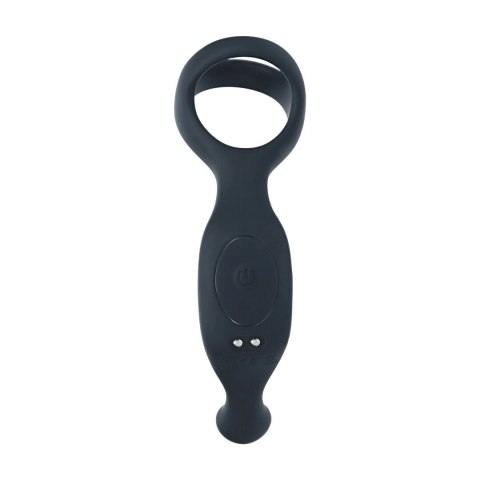 LEVELZ Black silikonowy stymulator z pierścieniem Tri-O, wibrujący