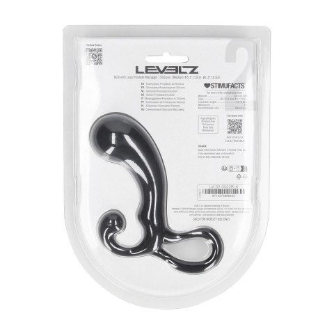 LEVELZ Bulb M Anatomiczny Masażer Prostaty z Pętlą Czarny Silikon
