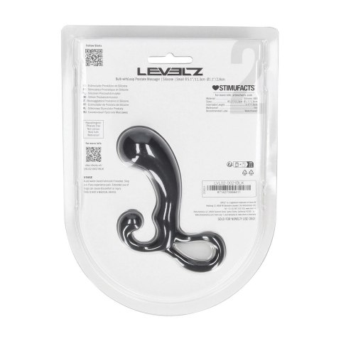 LEVELZ Bulb S Czarny silikonowy masażer z ergonomiczną pętlą