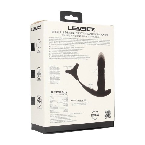 LEVELZ Czarny System Wibracyjno-Rytmiczny z Pierścieniem