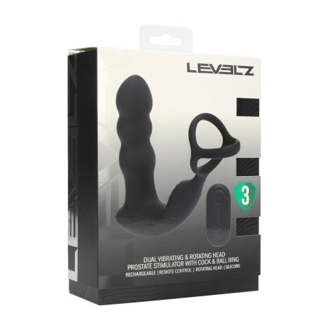 LEVELZ Dual Motor Silicone Pro Intimate Massager Black z pilotem