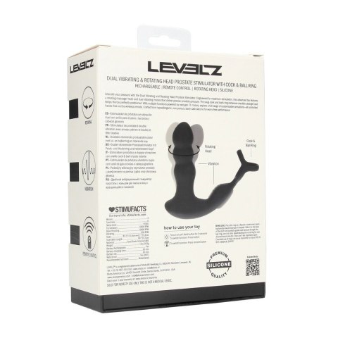 LEVELZ Dual Motor Silicone Pro Intimate Massager Black z pilotem