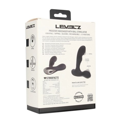 LEVELZ Men Wand Intymny Masażer Prostaty z Funkcją Wibracji Czarny
