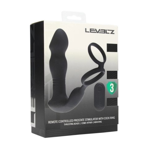 LEVELZ O-Remote Pro Czarny System Wibracyjny z Pierścieniem i Pilotem