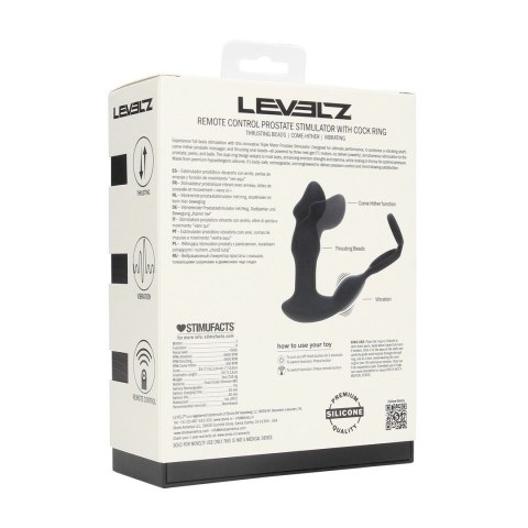 LEVELZ O-Remote Pro Czarny System Wibracyjny z Pierścieniem i Pilotem
