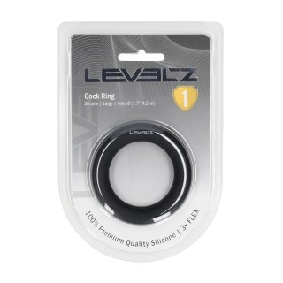 LEVELZ Pierścień Anatomiczny L z Silikonu Premium Czarny