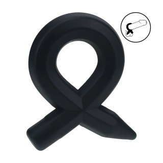LEVELZ Pierścień Anatomiczny z Silikonu Liquid, Czarny, Elastyczny