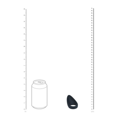 LEVELZ Pierścień Silikonowy Teardrop Czarny Ergonomiczny Kształt
