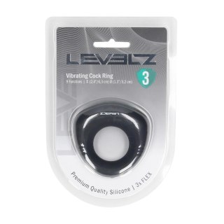 LEVELZ Pierścień Wibrujący z Silikonu Premium Black - Model 3