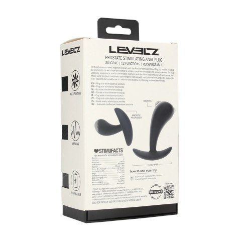 LEVELZ Plug M Czarny - Wibrujący korek silikonowy średni