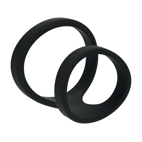 LEVELZ Podwojny Pierścień Silikonowy 2-Loop Czarny - Elastyczny System Podtrzymujący