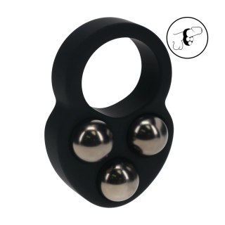 LEVELZ Potrojny Pierścień Intymny z Obciążeniem Liquid Silicone Czarny