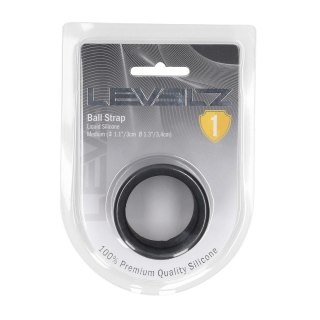 LEVELZ Silikonowy Pasek Anatomiczny M 34mm Czarny - Wytrzymały i Elastyczny