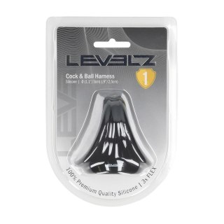 LEVELZ Silikonowy pierścień anatomiczny do podwojnego podparcia, czarny