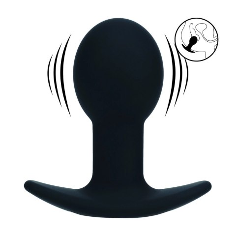 LEVELZ Single Bulb silikonowa wibrująca zatyczka anatomiczna czarna