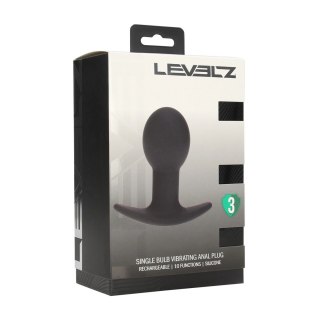 LEVELZ Single Bulb silikonowa wibrująca zatyczka anatomiczna czarna