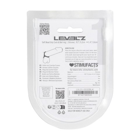 LEVELZ Tri-O Ring silikonowy system pierścieni 3w1 czarny