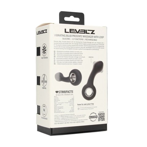 LEVELZ Vibrating Bulb Prostate Model z Uchwyt Loop Czarny Silikonowy