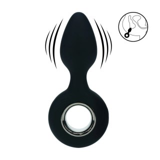 LEVELZ Wibrujący Korek Silikonowy z Uchem Czarny 11,5 cm