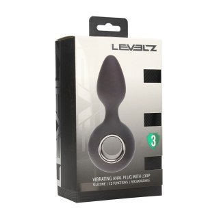 LEVELZ Wibrujący Korek Silikonowy z Uchem Czarny 11,5 cm