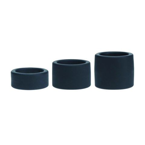 LEVELZ Zestaw Silikonowych Opasek na Jądra 3 szt. S/M/L Czarny