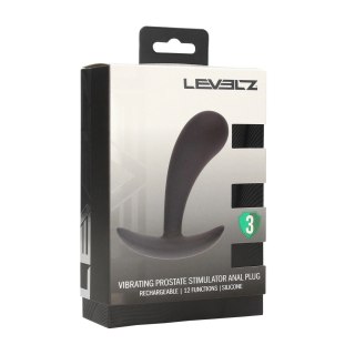 LEVELZ - silikonowa maszyna intymna z funkcją wibracji, czarna, S