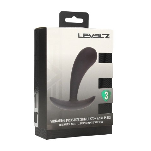 LEVELZ - silikonowa maszyna intymna z funkcją wibracji, czarna, S
