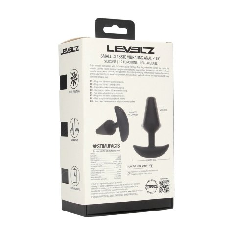 LEVELZ - silikonowy anatomiczny plug wibrujący, rozmiar S