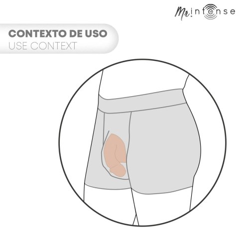 MR INTENSE Floppy Packer S - anatomiczny model silikonowy, beżowy