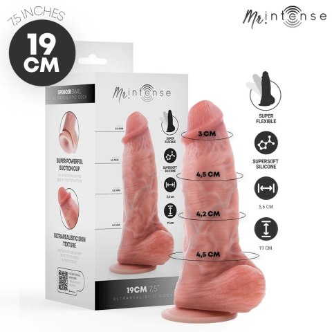 MR INTENSE Spencer silikonowy model anatomiczny z przyssawką 19 cm