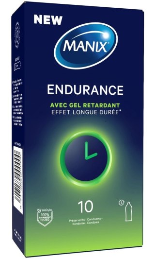 Manix Endurance 10 szt. prezerwatywy z systemem opoźniającym 53 mm