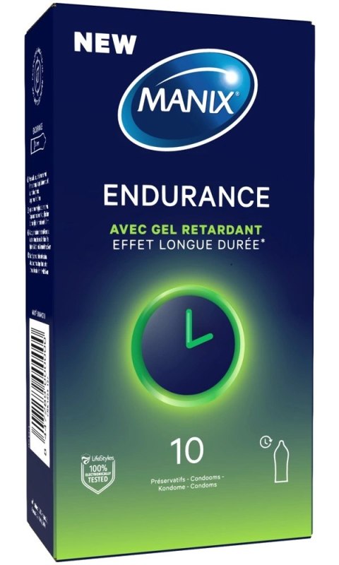 Manix Endurance 10 szt. prezerwatywy z systemem opoźniającym 53 mm