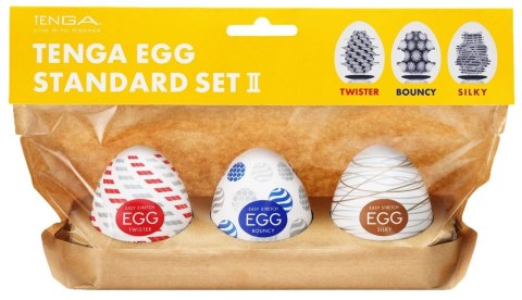 Tenga Egg Standard Zestaw 3 modeli - Twister, Bouncy, Silky, elastyczne etui