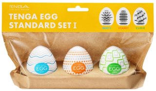 Tenga Egg Standard Zestaw 3 szt. - Wavy, Starry, Cubic, elastyczne rękawy