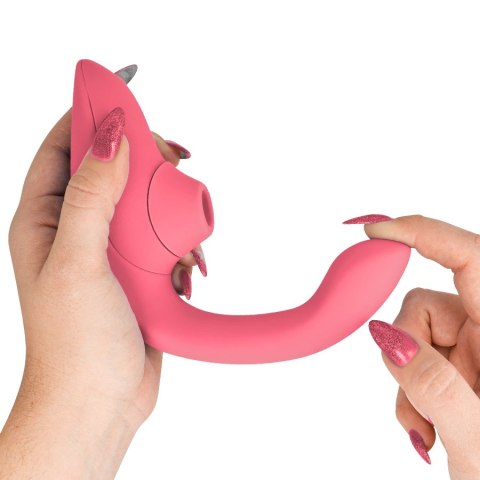 Womanizer Blend Rabbit Vibrant Rose - Wibrator z technologią powietrzną, IPX7
