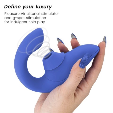 Womanizer Blend Rabbit - niebieski stymulator z podwojnym systemem masażu