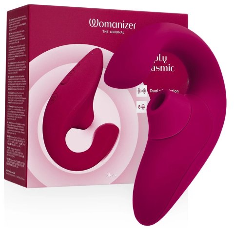Womanizer Blend Rabbit - stymulator powietrzny i wibracyjny, żywy roż