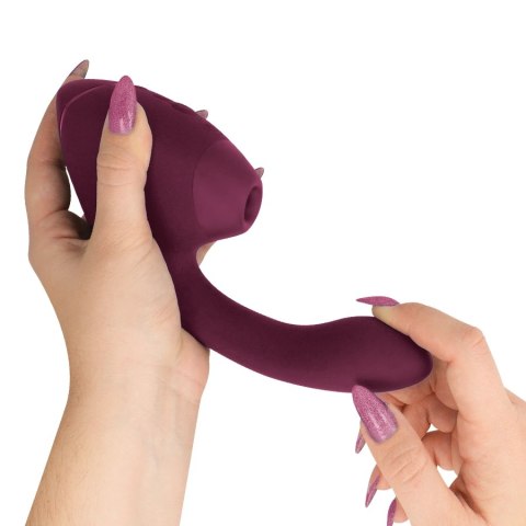 Womanizer Duo Next Intymna Maszyna 3D Air, podwojna, ciemnorożowa