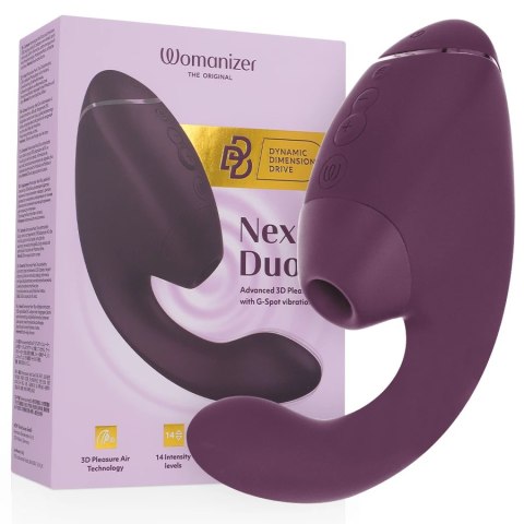 Womanizer Duo Next anatomiczny system powietrzny z wibracjami fioletowy
