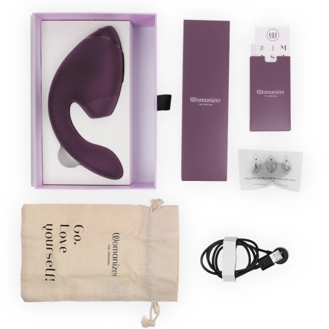 Womanizer Duo Next anatomiczny system powietrzny z wibracjami fioletowy