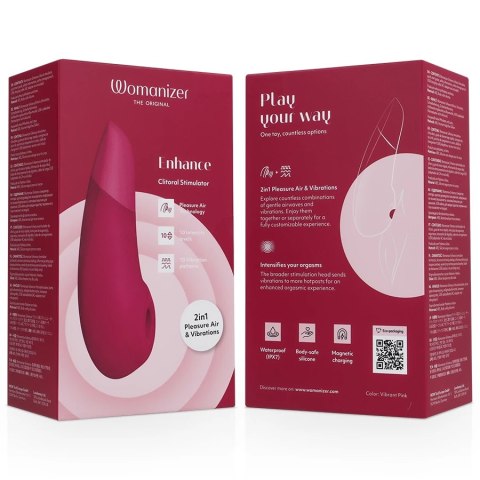 Womanizer Enhance Black-Purple - System 2w1 z technologią powietrzną i wibracjami