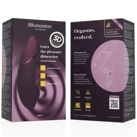 Womanizer Next Model 3D Air System IPX7 Ciemny Fiolet 17,1 cm