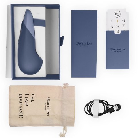 Womanizer Vibe Lay-On - cichy model wibrujący, ciemnoniebieski, IPX7