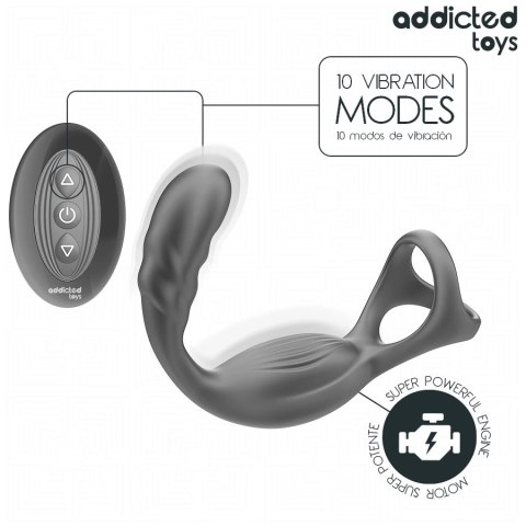 Addicted Toys Model 8435565959890 - Podwojny pierścień z pilotem i wibracją