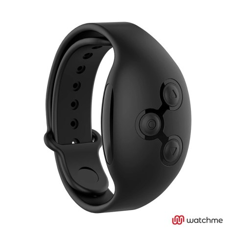 BLACK&SILVER Agron - pierścień silikonowy z pilotem WATCHME, czarny