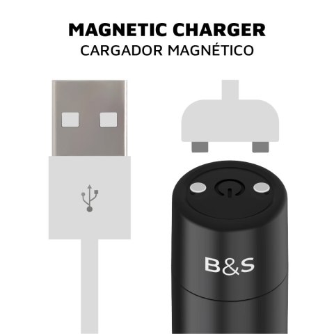 BLACK&SILVER Kernex 2 Czarny Metaliczny Wibrujący Pocisk Magnetyczny